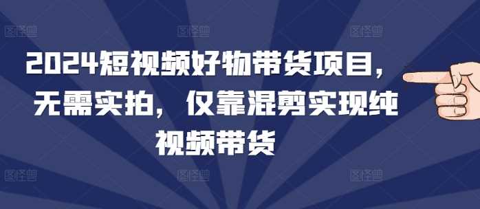 2024短视频好物带货项目，无需实拍，仅靠混剪实现纯视频带货好创网-专注优质VIP网课 网络创业落地实操课程资源分享 – 每天更新_高质量项目输出好创网