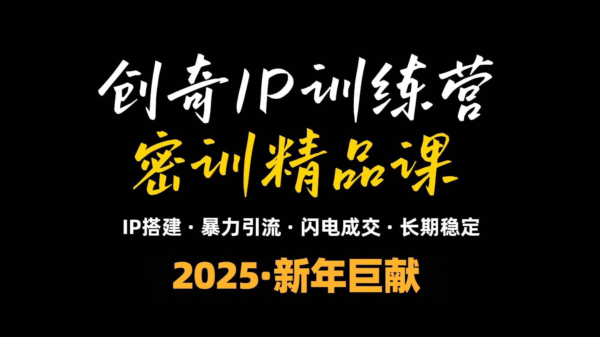（13898期）2025年“知识付费IP训练营”小白避坑年赚百万，暴力引流，闪电成交好创网-专注优质VIP网课 网络创业落地实操课程资源分享 – 每天更新_高质量项目输出好创网