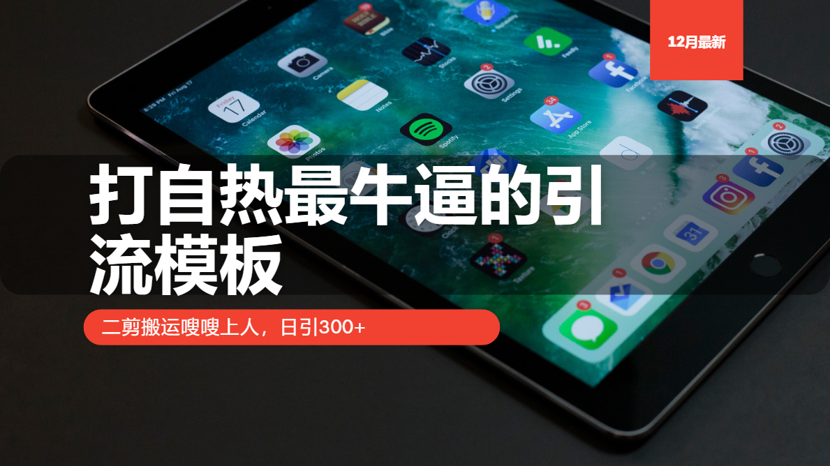 打自热最牛逼的引流模板，二剪搬运嗖嗖上人，日引300+好创网-专注优质VIP网课 网络创业落地实操课程资源分享 – 每天更新_高质量项目输出好创网