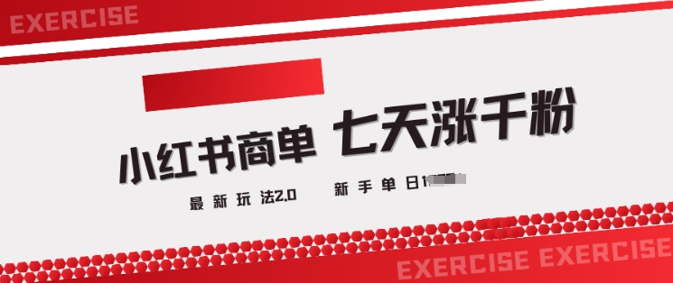 小红书商单2.0最新玩法，3天涨千粉单日变现多张好创网-专注优质VIP网课 网络创业落地实操课程资源分享 – 每天更新_高质量项目输出好创网