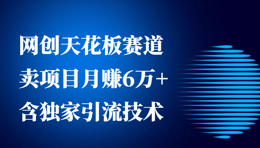 网创天花板赛道，卖项目月赚6万+，含独家引流技术(共26节课)好创网-专注优质VIP网课 网络创业落地实操课程资源分享 – 每天更新_高质量项目输出好创网