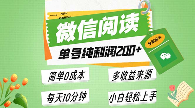 最新微信阅读6.0，每日5分钟，单号利润200+，可批量放大操作，简单0成本好创网-专注优质VIP网课 网络创业落地实操课程资源分享 – 每天更新_高质量项目输出好创网